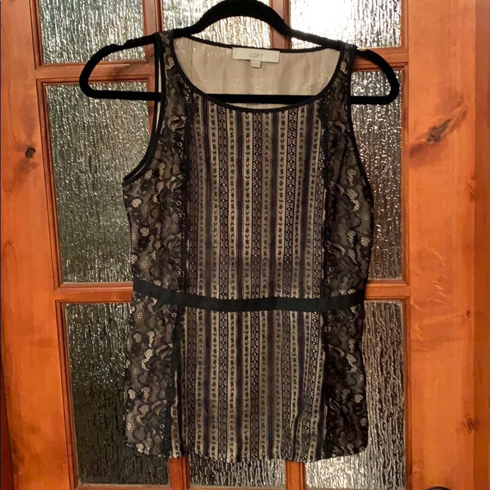 Lace peplum top